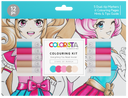 Stars of Manga Colouring Kit with Pens and Pages - Colorista