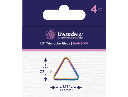 Threaders 1.5” Triangular Rings - Rainbow (4pc)