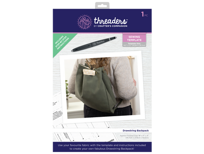 Threaders Sewing Templates - Drawstring Backpack