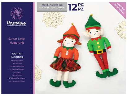 Santa's Little Helper Crafting Kit - 12 Pack - Threaders