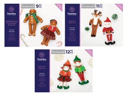 Christmas Character Fabric Panel Bundle - Threaders