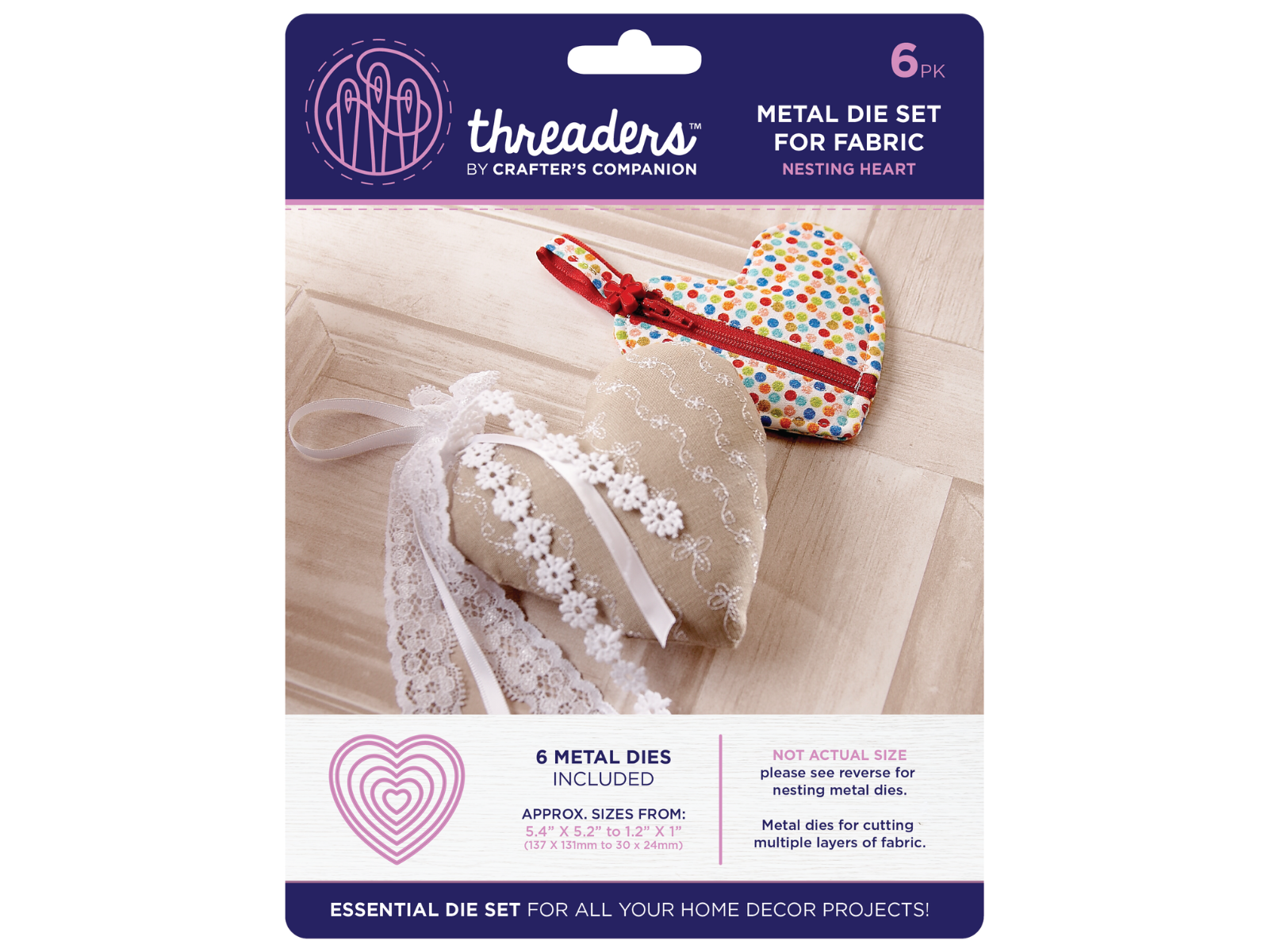 Threaders Nesting Dies - Hearts 1.5mm thick