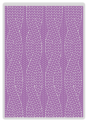 Gemini 5 x 7” 2D Textured Embossing Folder - Cable Knit