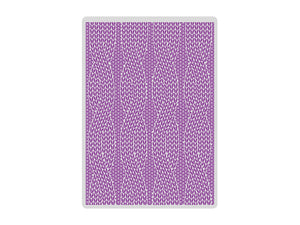 Gemini 5 x 7” 2D Textured Embossing Folder - Cable Knit