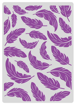 Gemini 5 x 7” 2D Textured Embossing Folder - Falling Feathers