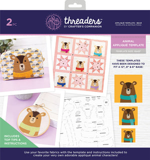 Threaders Animal Appliqué Template - Bear