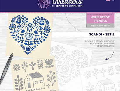 Threaders Home Decor Stencils - Scandi Set 2