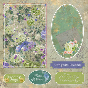 Nature's Garden - Hydrangea - 8" x 8" Topper Pad