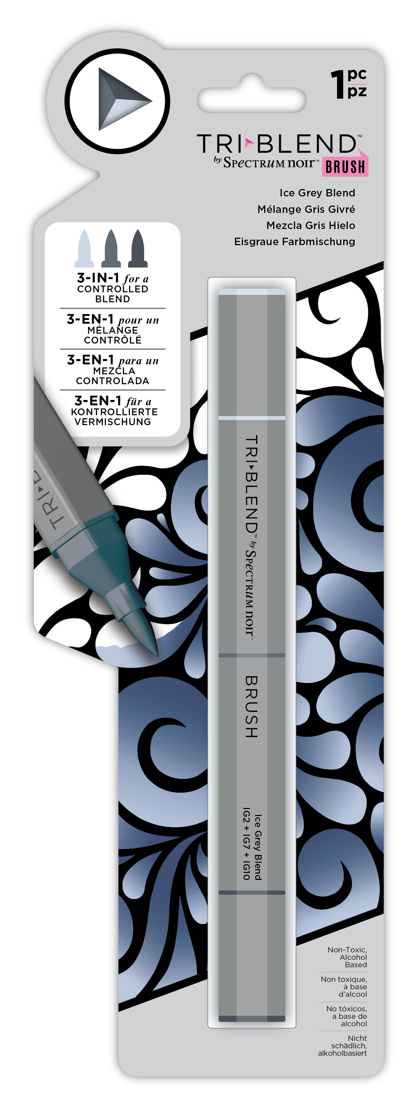 SN-TriBlend Brush-Ice Grey Blend