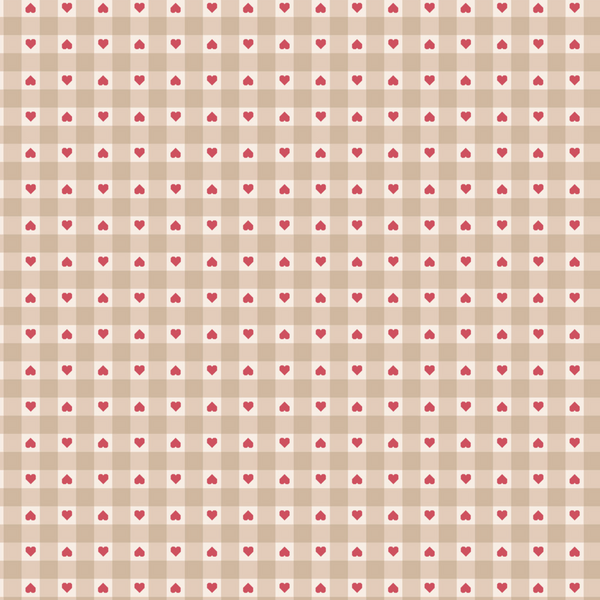 Lewis & Irene Fabric - Heart Gingham Natural