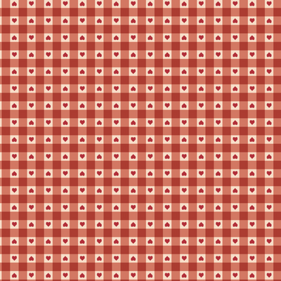 Lewis & Irene Fabric - Heart Gingham Red