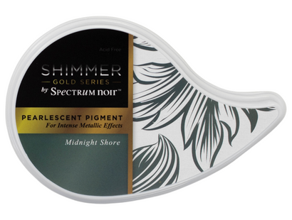 Crafter's Companion Gold Shimmer Inkpad - Midnight Shore