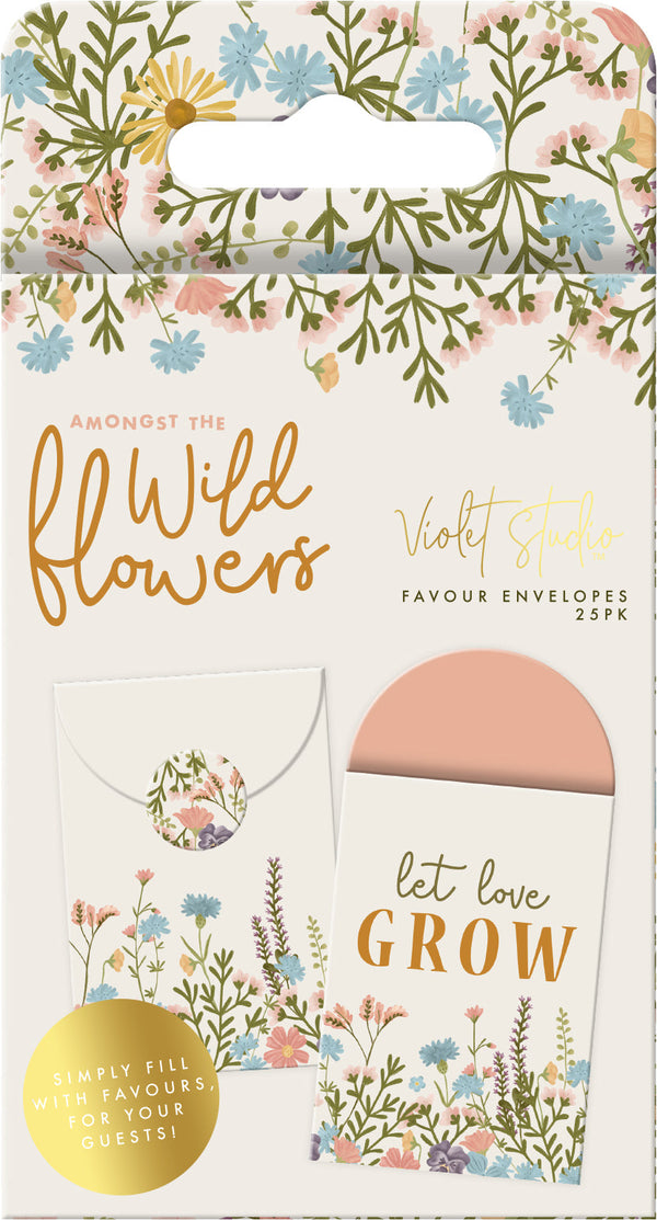 Favour Envelopes - Amongst The Wildflowers - 25pk - Violet Studios