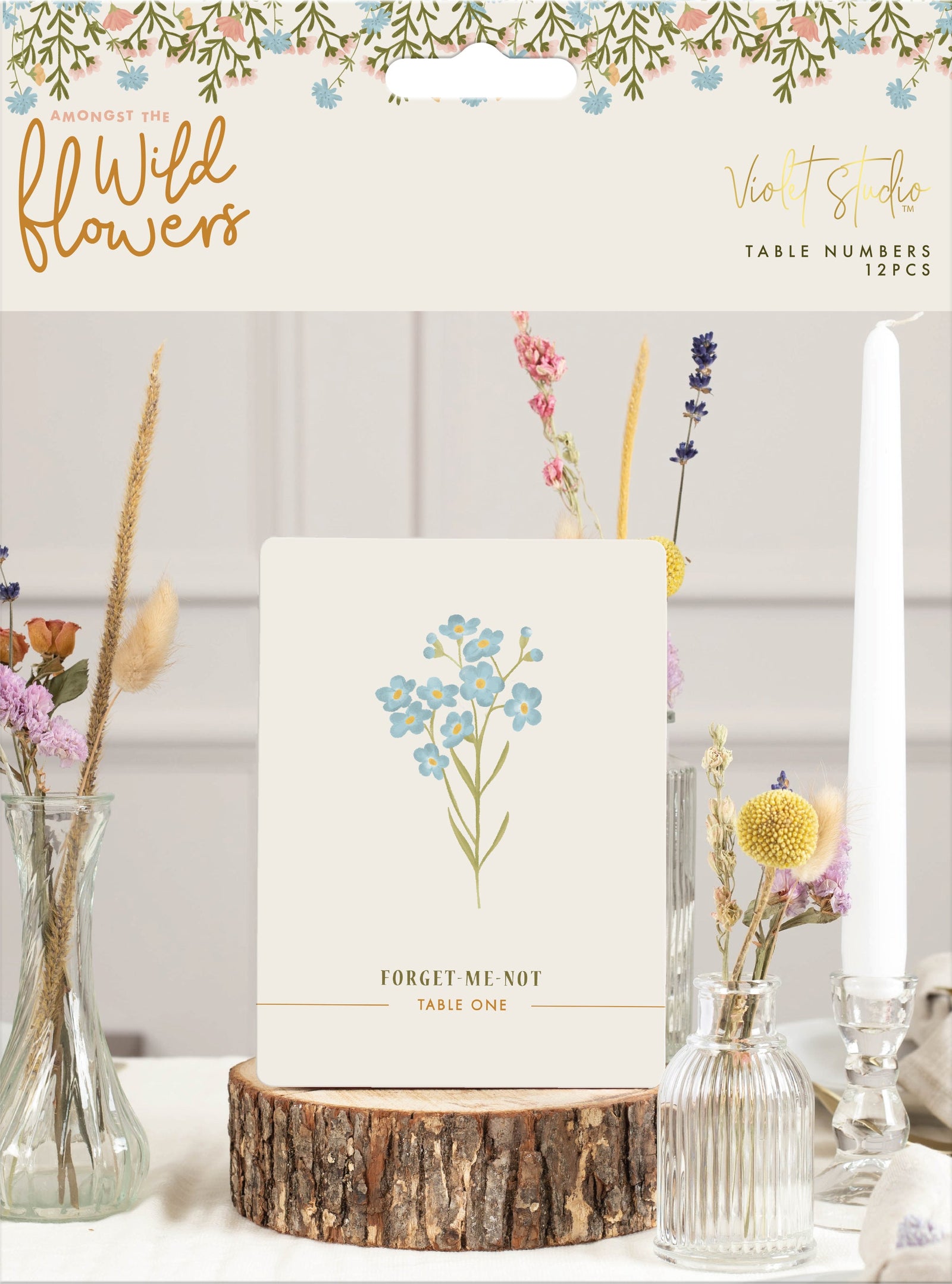 Table Numbers - Amongst The Wildflowers - 12pk - Violet Studios