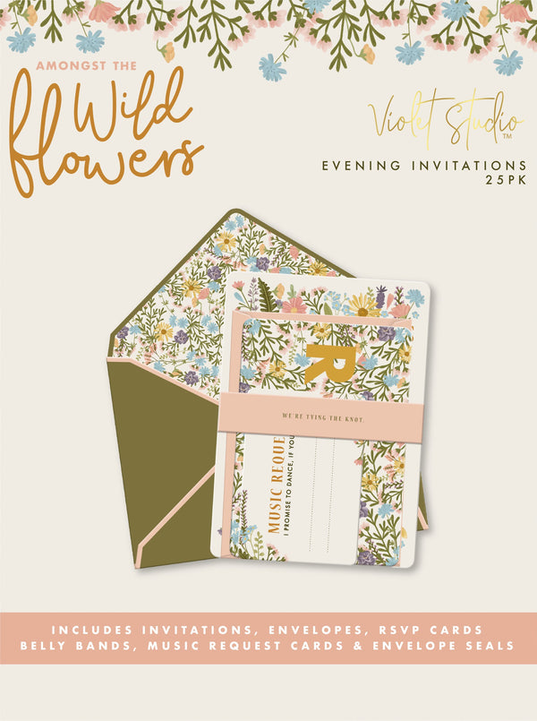 Evening Invitations - Amongst The Wildflowers - 25pk - Violet Studios