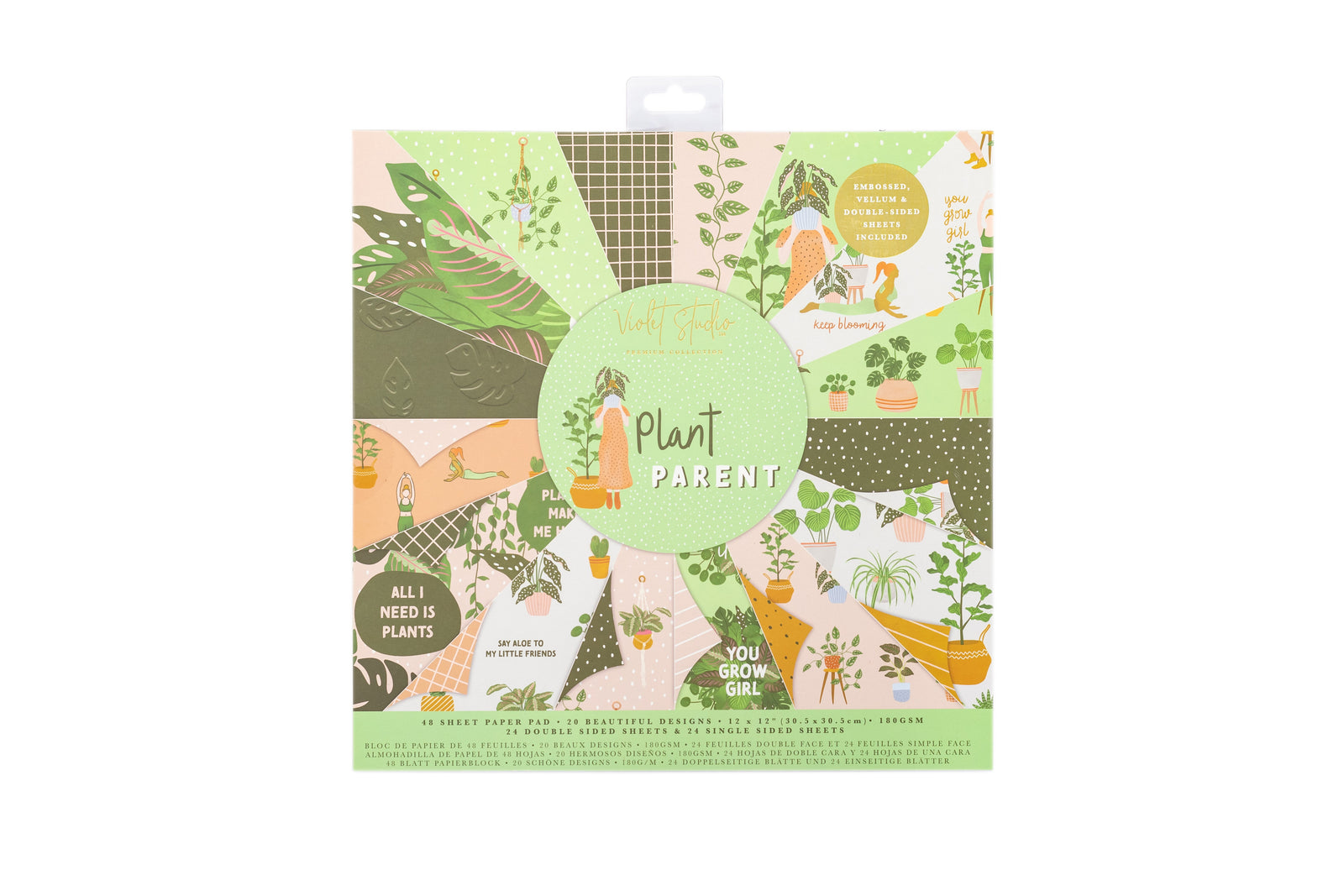 12x12" Premium Paper Pack Plant Parent - 48pk - Violet Studios