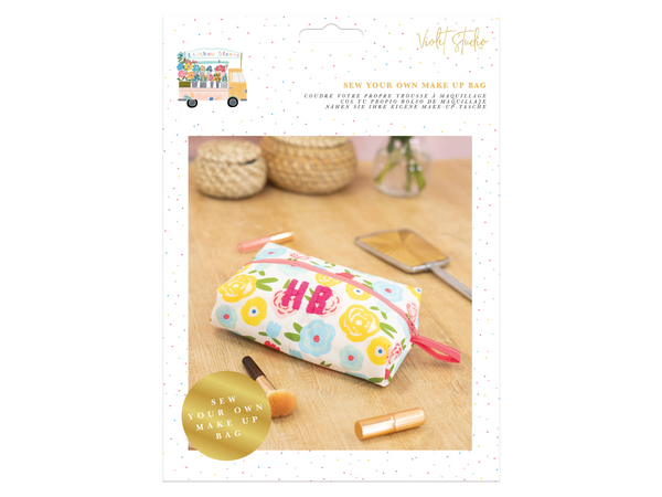 Make Your Own Make Up Bag Kit - Rainbow Blooms - Violet Studios