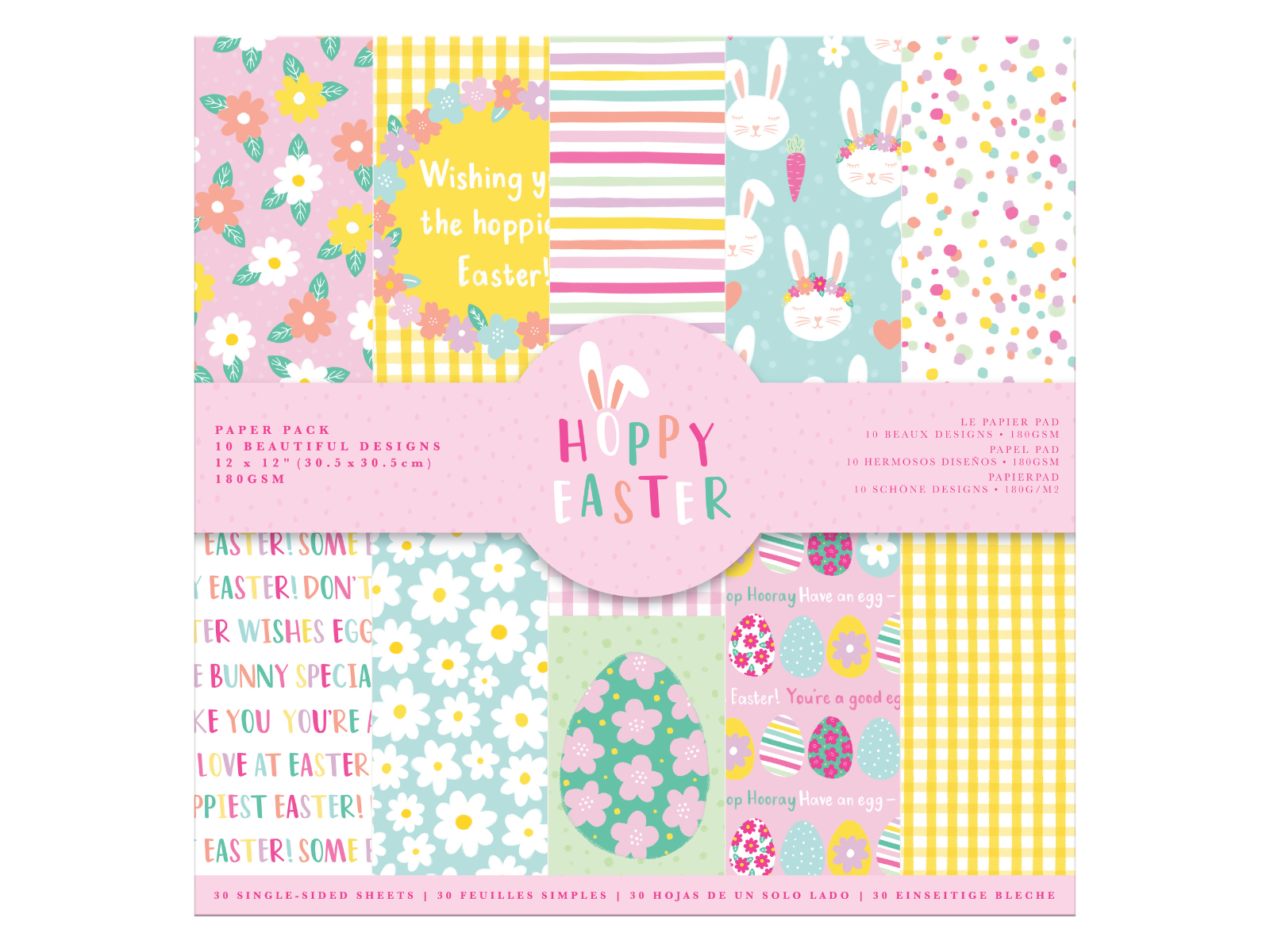 12x12" Paper Pack - Hoppy Easter- 30pk - Violet Studios