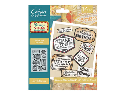 Vintage Vegas Clear Acrylic Stamp - You’re the Jackpot 