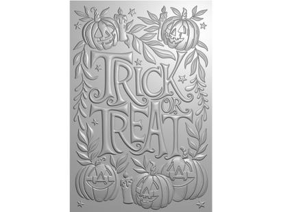 Vintage Halloween 3D Embossing Folder 4" x 6" - Trick or Treat