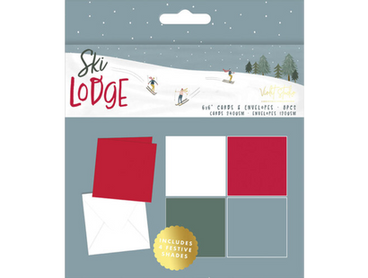 Violet Studio - 6x6" Card Blanks - Ski Lodge