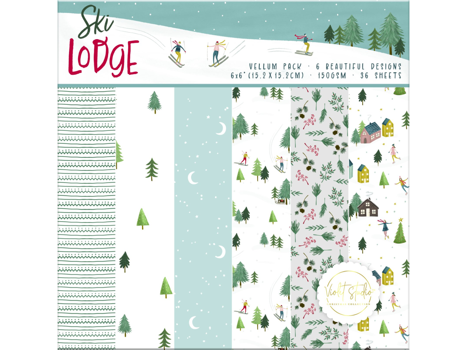 6x6" Vellum Pack - Ski Lodge - Violet Studios