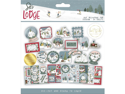 Violet Studio - 8x8" Decoupage Pad - Ski Lodge