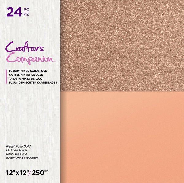 Crafter's Companinon Mixed Cardstock Collection - Glittering Gold, Regal  Rose Gold & Sparkling Silver