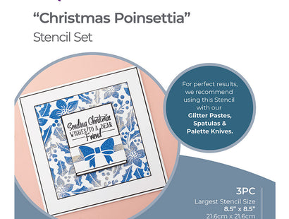 Crafters Companion Stencil Set - Christmas Poinsettia