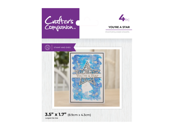 Crafter's Companion Split Space Stamp & Die 4pc Selection