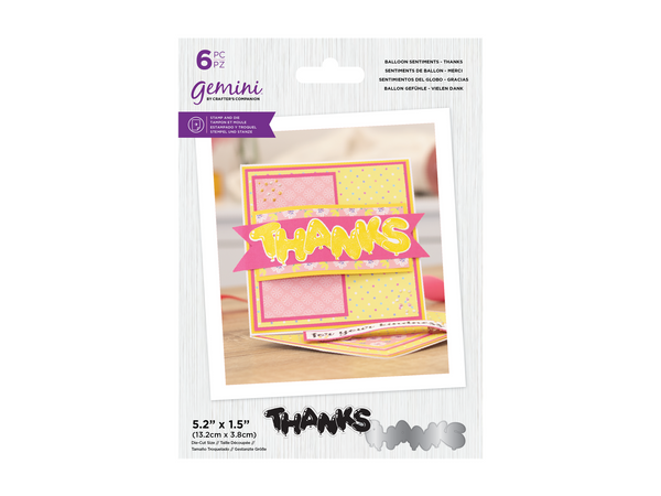 Gemini Balloon Stamp & Dies with Spectrum Noir Shimmer Inkpads Selection