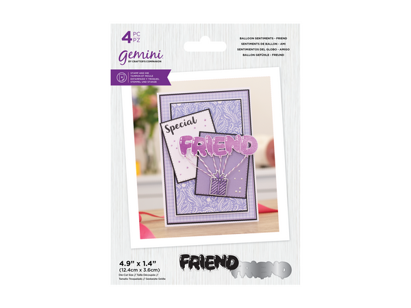 Gemini Balloon Stamp & Dies with Spectrum Noir Shimmer Inkpads Selection