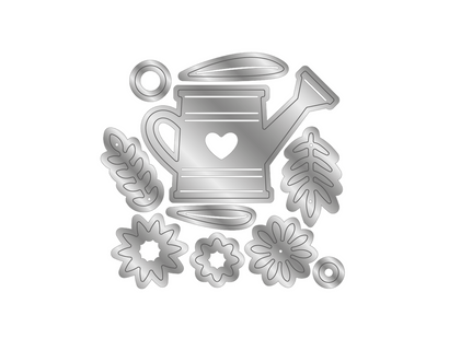 Crafter's Companion Garden Collection Metal Die - Watering Can and Florals