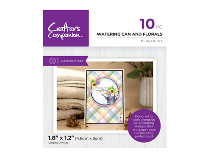 Crafter's Companion Garden Collection Metal Die - Watering Can and Florals