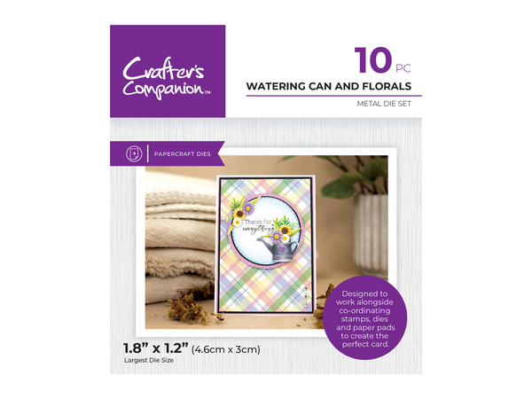 Crafter's Companion Garden Collection Metal Die - Watering Can and Florals