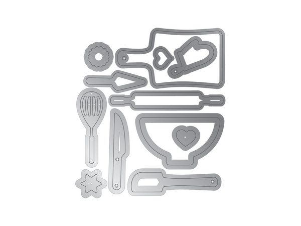 Crafter's Companion Kitchen Collection - Metal Die - Here for the Cake