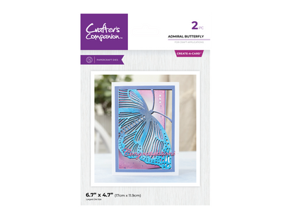 Crafter's Companion Metal Die Create a Card 5"x7" - Admiral Butterfly