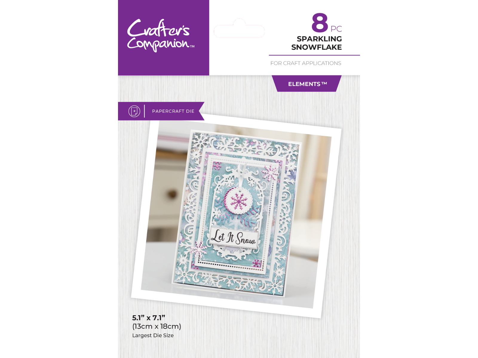 Crafters Companion Metal Die Create-a-Card - Sparkling Snowflake