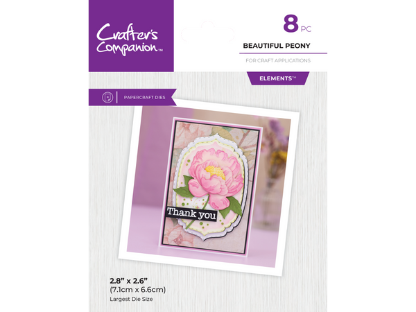 Crafters Companion - Metal Die Elements- Beautiful Peony