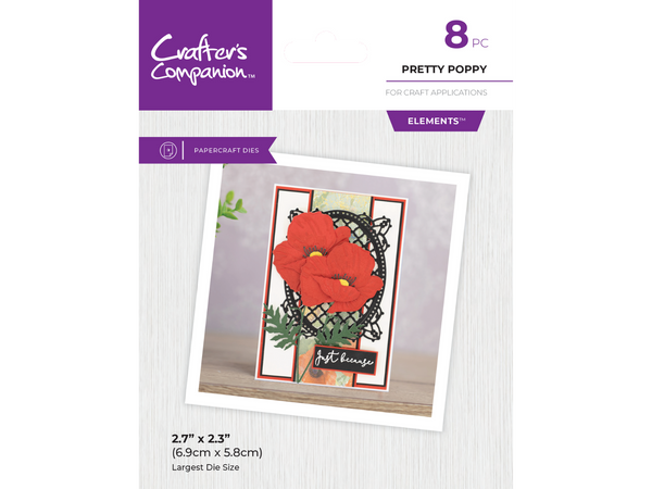 Crafters Companion - Metal Die Elements - Pretty Poppy