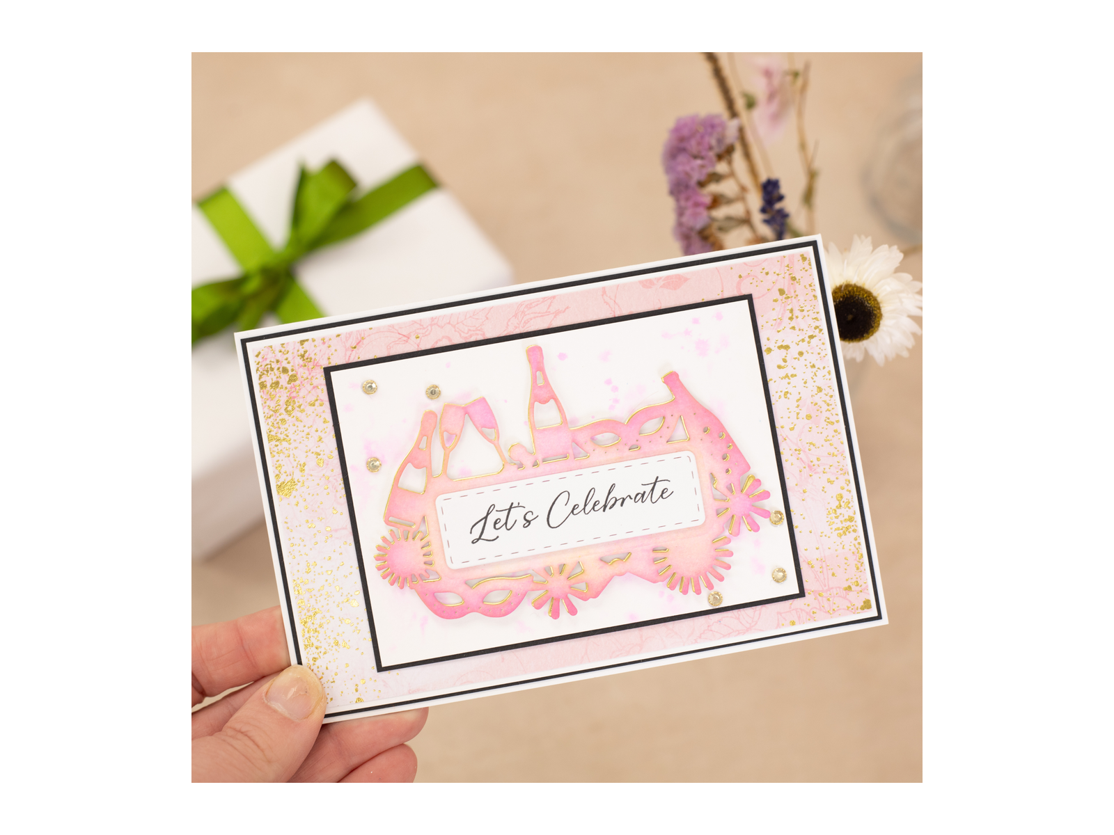 Crafter's Companion Stamp & Die - Champagne Celebration