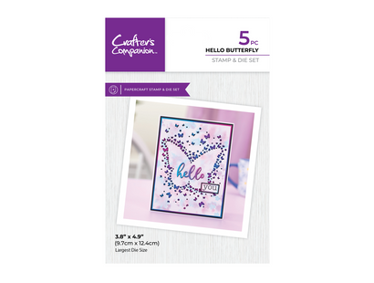 Crafter's Companion Stamp & Die - Hello Butterfly