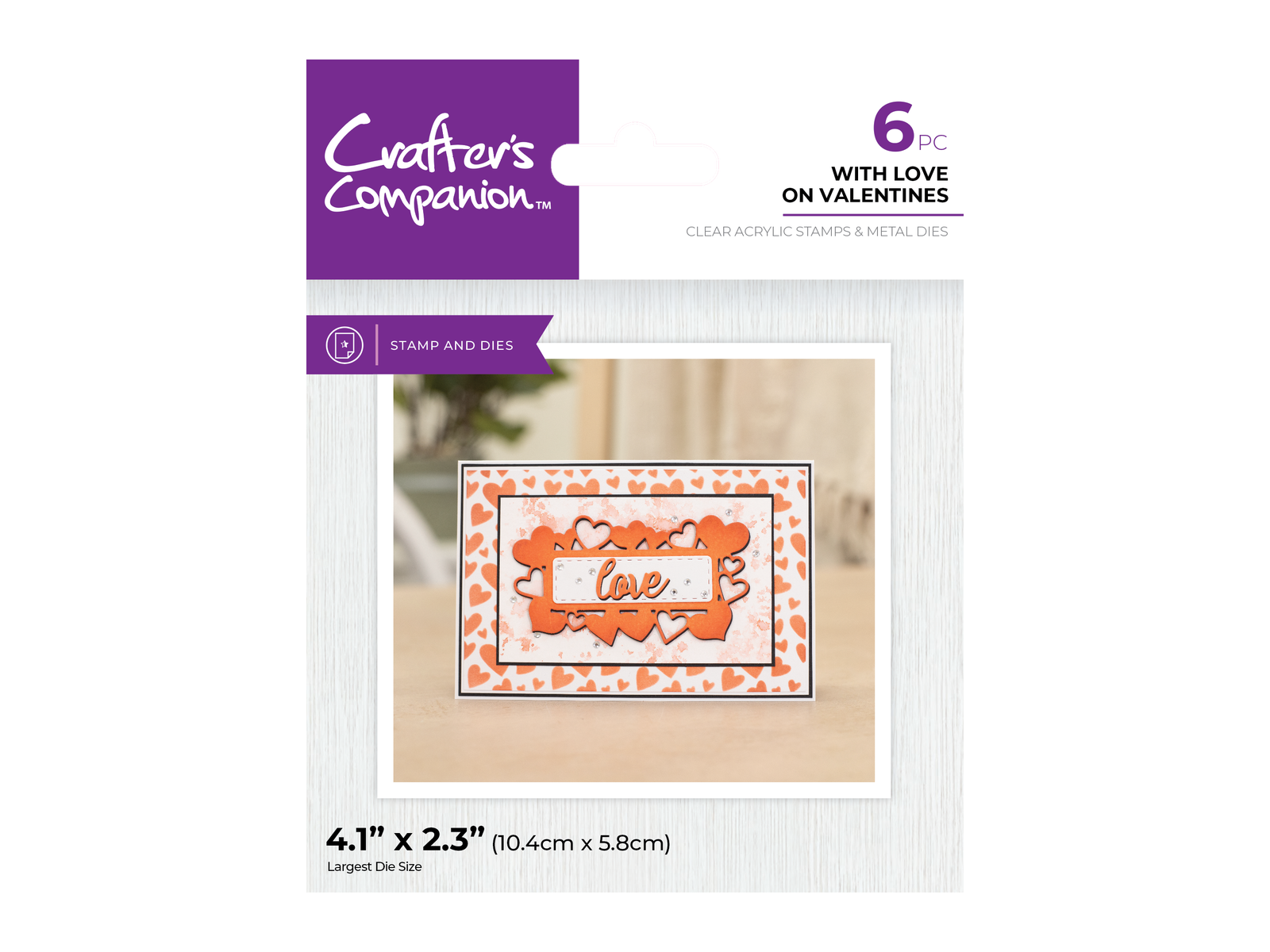 Crafter's Companion Stamp & Die - With Love on Valentines