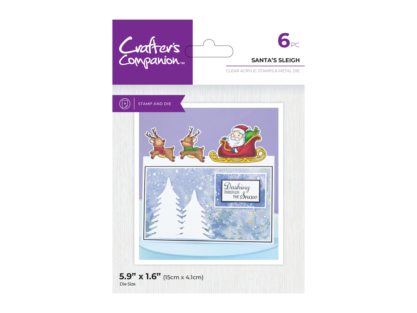 Crafters Companion Stamp and Die - Santa’s Sleigh