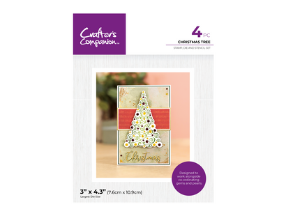 Crafter's Companion Stamp, Die and Stencil Set - Christmas Tree