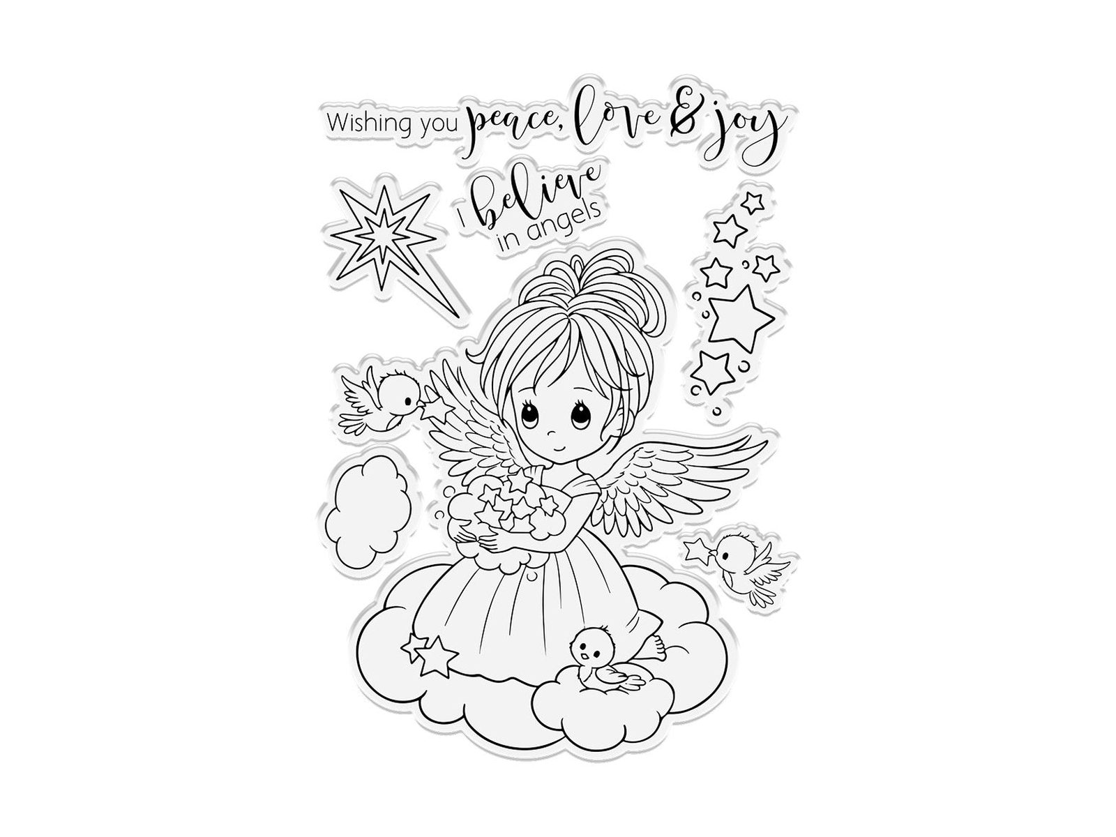 Conie Fong Angel Inspiration Stamp & Die - Twinkle Angel