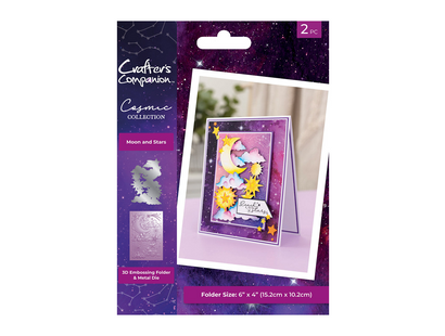 Cosmic Collection 3D Embossing Folder and Die - Moon and Stars