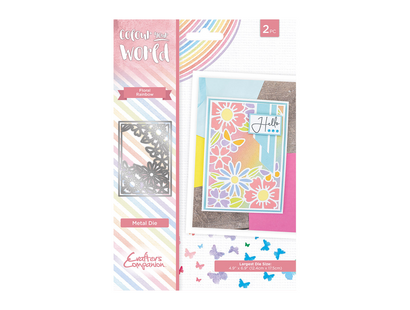 Colour Your World Create a card Die - Floral Rainbow