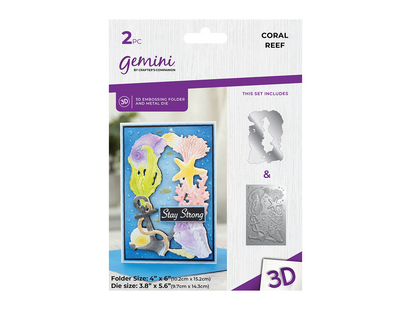 Gemini 4 x 6" 3D Embossing Folder & Metal Die - Coral Reef