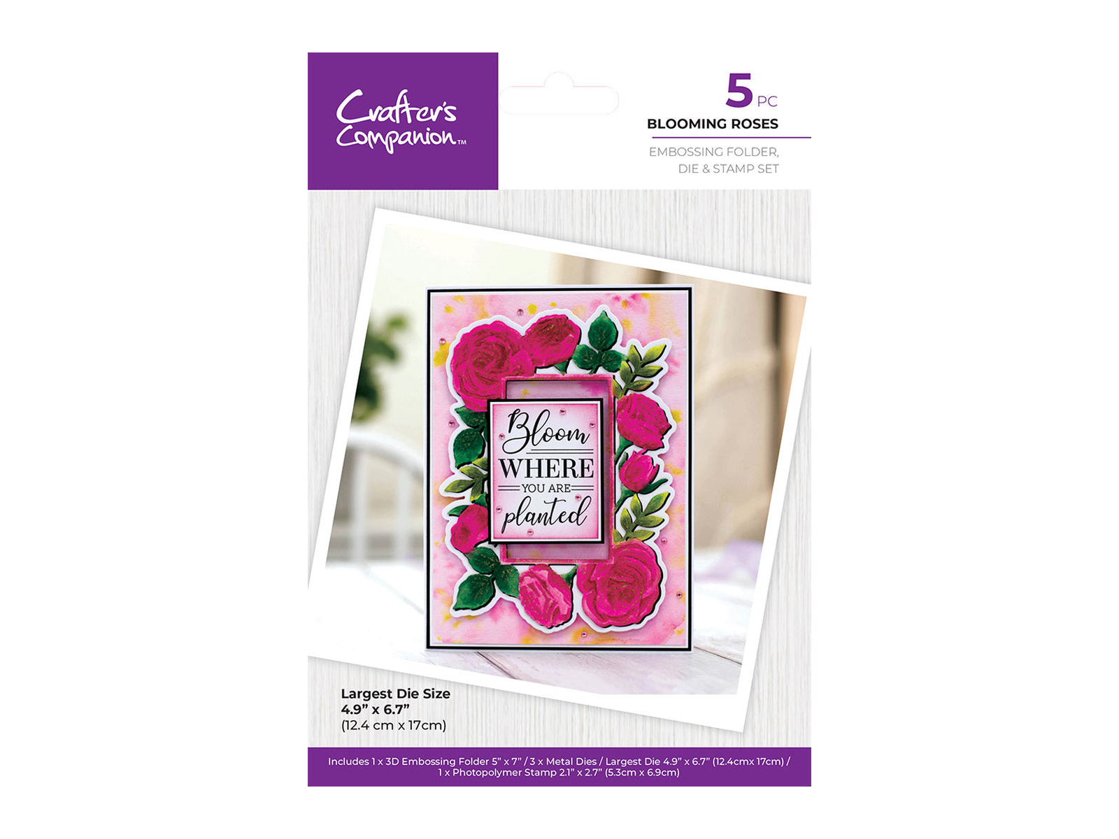 Gemini Embossed Frames Embossing Folder, Die & Stamp Set – Blooming Roses